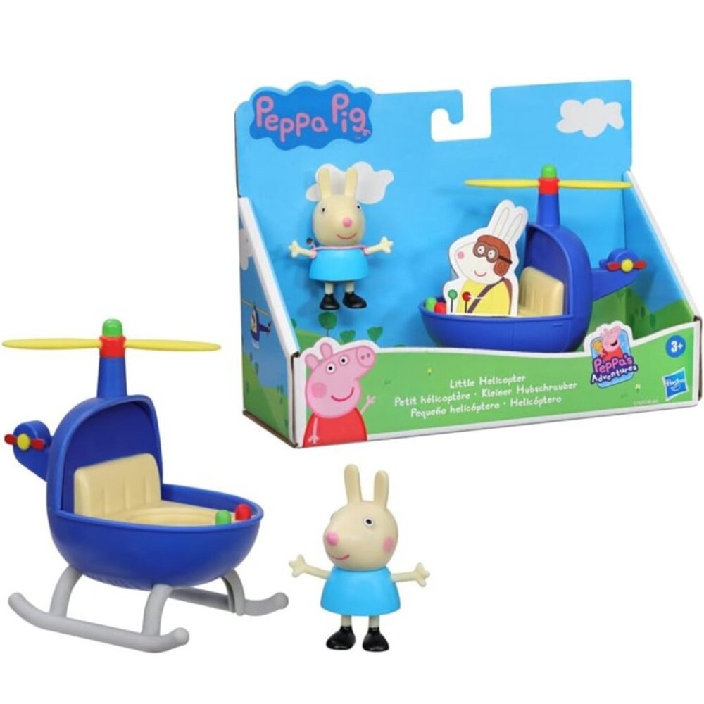 FREE*❤️Peppa Pig Peppa's Adventures Little Helicopter Rebecca Rabbit figure